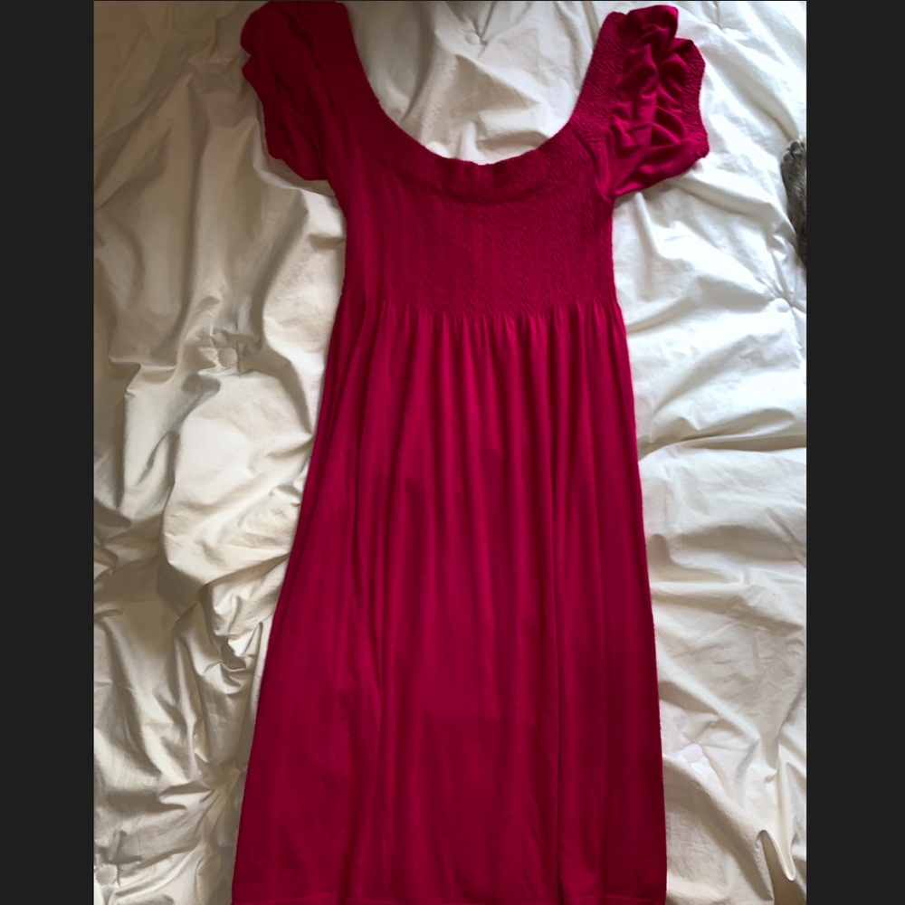 Magenta t-shirt dress